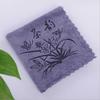 Venta al por mayor del fabricante 30x30 Encaje Absorbente Rima de Té Paño de té Microfibra Nano Flor Caliente Logotipo Letras Ceremonia del té