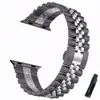 Para Apple Apple Watch 8 Pulseira de Meio Círculo com Fivela Borboleta de Cinco Contas iwatch7 Pulseira de Metal em Aço Inoxidável