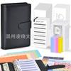 A6 Macaron couro notebook fichário pode ser preenchido com 12 folhas soltas zíper saco fatura mudar livro de armazenamento