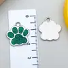 Collar con Colgante de Huella de Pata de Perro de Colores Brillantes DIY, Llavero, Encanto, Accesorios de Joyería de Aleación de Esmalte con Forma de Pata de Oso, Pata de Gato