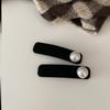 Otoño e invierno coreano hecho a mano clip de tiburón clip flocado de perlas horquilla grande placa trasera para la cabeza clip para el cabello joyería al por mayor