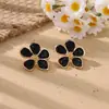 Brincos de Ráfia Flor de Concha Estilo Férias de Primavera e Verão, Brincos Exagerados Tecidos Artesanais de Nicho para Fotografia de Viagem