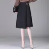 Falda de línea A versátil hecha a medida para mujer, estilo maduro y sencillo, para primavera y otoño 2026, de cintura alta, adelgazante, de longitud media, ajustada al cuerpo