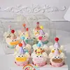 Día del Niño Feliz Dibujo Animado Divertido Plástico Blando Ojos Grandes Boca de Salchicha Cumpleaños Decoración de Cupcake Adorno Inserto