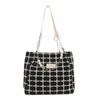 Bolso de Mujer 2026 Nuevo Versátil Bolso de Axila de Moda Lona Gran Capacidad Rayado Cuadros Bolso Tote de Hombro
