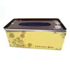 Fábrica de Dongguan Personalizado Grande Lata de Hojalata Extraíble Caja de Pañuelos Rectangular Caja de Regalo de Caramelo