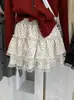 Falda acampanada KEKEZOON con estampado floral de encaje para mujer, diseño anti-exposición, falda de volantes, falda corta, estilo moderno 9132