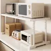 Estante de almacenamiento para cocina, multifuncional, extensible, para microondas, olla arrocera, encimera, horno, olla y organizador de electrodomésticos