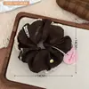 Cuerda para el pelo Retro Marrón para Niñas, Dulce y Versátil, Aspecto Elegante, Cuerda para Coleta con Lazo, Accesorios para el Cabello al por Mayor
