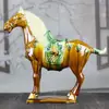 Adornos de Caballo de Cerámica Tang Sancai Joyería Estante Bogu Adornos para Sala de Estar Oficina Regalo Selección de Regalo de Cumpleaños