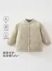 Roupa Acolchoada para Recém-Nascido 160g Classe A Sem Ossos Jaqueta Acolchoada de Outono/Inverno para Bebê Top Quente com Bordado de Coelho para Bebê