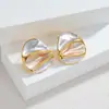 Pendientes Redondos Geométricos de Acero Inoxidable de Moda Europea y Americana para Mujer, No se Desvanecen, Lujo Ligero, Pendientes de Acero de Titanio de Gama Alta, Envío Directo de Una Pieza