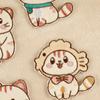 Parche de tela con logotipo bordado por computadora original, insignia bordada, accesorios de ropa, dibujos animados de gato de peluche, logotipo de Zhang Zi