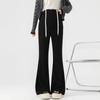 Calças para Gestantes Primavera e Outono Roupa Exterior Calças Flare Moda Preguiçosa Solta Casual Sem Barriga Solta Barriga Calças de Arroz Glutinoso
