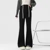 Calça para Gestantes Sem Suporte Abdominal Usando Calça Preguiçosa de Arroz Glutinoso Nova Coleção Primavera e Outono 2025 Calça Solta Casual Tendência com Efeito Emagrecedor para Mamãe