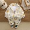 Conjunto de Ropa de Otoño para Niños 2025 Nuevo Estilo Estilo de Bebé Niño Manga Larga Conjunto de Tres Piezas Ropa Infantil de Primavera y Otoño Dropshipping