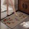 Esterilla de Suelo Imitación Lino, Alfombrilla Absorbente Antideslizante para Baño, Felpudo Antideslizante con Base de Goma, Alfombra de Secado Rápido para Entrada de Baño