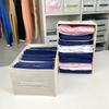 Caja de almacenamiento de ropa de algodón y lino, compartimento de tela para ropa, almacenamiento de jeans, armario, caja de almacenamiento de pantalones multicuadrícula