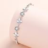 Pulsera de Trébol de Cuatro Hojas de Plata Esterlina S925 con Diamante Flash para Mujer Estilo K Elegante Joyería de Alta Gama Regalo para Mejor Amiga para Novia