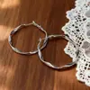 Brincos com um Toque de Luxo Leve e de Alta Qualidade, Brincos de Círculo de Mobius, Brincos com Pino de Prata 925, Brincos para Afinar o Rosto para Mulheres