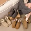 Botas de Nieve Cortas con Suela Gruesa para Aumentar la Altura para Mujer 2026 Nuevas de Invierno con Felpa Gruesa Calientes Botas de Algodón del Noreste Botas de Nieve