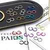 Clips para Orejas Coloridos, Modernos, Indoloros e Invisibles Coreanos, Japoneses, Europeos y Americanos, Aros de Resorte Circulares para Orejas, Anillos para Nariz, Anillos para Ombligo, Acero Inoxidable