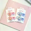 Pinzas de pelo coloridas de oso estilo coreano sin costuras que no dañan el cabello, lindas pinzas laterales de dibujos animados para niñas pequeñas, pinzas de cocodrilo coloridas, accesorios para el cabello