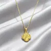 Venta Caliente en Douyin Collar de Trébol de Cuatro Hojas Hielo Triturado Joyería de Lujo Ligero Doble Cara Escamas Doradas Trébol de la Suerte Cadena para Clavícula Regalo Venta al por Mayor