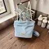 2026 Verano Nuevo de Moda Gran Capacidad Estilo Coreano Lunares Moderno Casual para Viajes Diarios Cruzado de Alto Valor Bolso Cruzado de Hombro Tipo Cubo