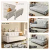 Sofá plegable de cuero para apartamentos pequeños y casas de alquiler, adecuado para sentarse y acostarse, asiento individual o doble, sofá de cuero resistente a los arañazos de gatos