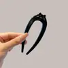 Elegante Pasador de Pelo de Acrílico en Forma de U Palillo para Recogido de Pelo de Alta Gama Nuevo Estilo Chino Artefacto para Recogido de Pelo Pasador Simple Moderno