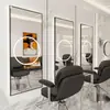 Espejo de barbería Espejo de salón de celebridad de Internet conjunto de gabinete de espejo espejo de pared de un solo lado para cortar el pelo espejo para permanente y tinte de salón