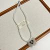 Corea del Sur Dulce Lindo Cristal Amor Felpa Collar de Perlas Anillo para Mujer Otoño e Invierno Suave Pendientes de Gama Alta Accesorios