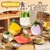 Prato de Cerâmica Pintado à Mão para Condimentos, Prato de Lanches, Prato para Mergulhar com Cor Esmaltada por Baixo, Prato de Osso, Prato para Molho, Prato de Lanches de Frutas Fofo, Tigela de Lanches