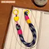 Colgante de Cordón Multifuncional de Colores, Correa Personalizada Anticaída para Teléfono, Llavero, Correa Larga Tejida Trendy de Dopamina para Bolso