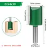 Faca Reta de 8 Cabos Cor Verde-Pintura Faca Reta de Duas Bordas Faca para Ranhurar Lâmina de Aço Tungstênio Máquina de Acabamento Fresadora para Marcenaria