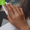 Anel de prata com pingente novo estilo simples anel s925 prata esterlina simples viajante geométrico facetado anel SCR861