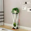 Suporte de Flores de Ferro para Varanda, Suporte de Flores Combinado de Dois Níveis para Piso Interno para Plantas Verdes, Suculentas e Plantas de Entrada