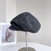 Gorra de Pato de Ala Lateral Prensada Mezcla de Lana para Mujer, Gorra Versátil de Invierno Vintage Hacia Adelante, Elegante Sombrero de Equitación