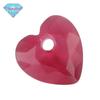 Huagang gem meio único buraco em forma de coração 5 # rosa fundo de areia de vidro vermelho superfície de anel de pedra pêssego fundo de areia artificial em forma de coração