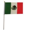 Bandera de México, bandera para ondear a mano, bandera de doble cara, impresión de fábrica, venta directa, puede mostrar