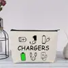 Nueva Bolsa de Maquillaje Impermeable de Lino de Amazon Más Vendida Bolsa de Cosméticos para Maestra Bolso de Mano Neceser Bolsa de Almacenamiento Bolsa Pequeña de Tela