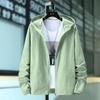 Protetor solar Ultra-fino Confortável Verão Estilo Coreano Jaqueta Com Capuz Trendy Casal Respirável Anti-ultravioleta Gelo Seda Jaqueta Masculina