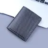 Billetera Corta de Fibra de Carbono para Hombre Estilo Nuevo Billetera de Cuero Clip para Dinero de Cuero para Hombre Portatarjetas para Hombre Ultra-Delgada