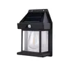 Lámpara de Filamento de Tungsteno Solar Lámpara de Pared para Jardín Exterior Lámpara de Carretera con Sensor de Movimiento Corporal Lámpara de Iluminación Solar para el Hogar Lámpara Exterior