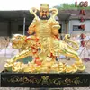 O templo dedicado ao deus da riqueza resina Buda deus da fortuna montado em tigre Zhao Gong Ming Wu deus da riqueza 1,6 metros 1,8 metros