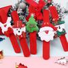 Anillo a presión con forma de caricatura navideña Regalo de Navidad Pequeño regalo para niños Premios de papelería creativa de caricatura para estudiantes