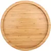 Bandeja decorativa de madera de bambú de 10 pulgadas de diámetro, bandeja giratoria para escritorio, conveniente y hermosa