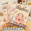 Cuaderno de espiral A5 con dibujos animados, premios para escuela primaria, cuaderno de alto valor de color, suministros de aprendizaje, bloc de notas grueso enrollable, venta al por mayor