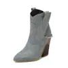 Botines Cortos de Moda con Cadena para Mujer, Estilo Europeo y Americano, Puntiagudos, Zapatos de Tacón Alto de Moda para Mujer, Tallas Grandes 40-48, Botas de Comercio Exterior